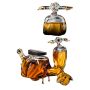 Distillerie Bonollo - Grappa OF di Amarone Capricci d'Arte Vetro Soffiato Anni d'Oro Vespa 0,35 lt.