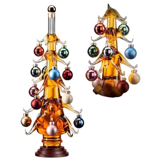 Distillerie Bonollo - Grappa Tete de Cuvee Capricci d'Arte Vetro Soffiato Magico Natale Albero di Natale 0,35 lt.