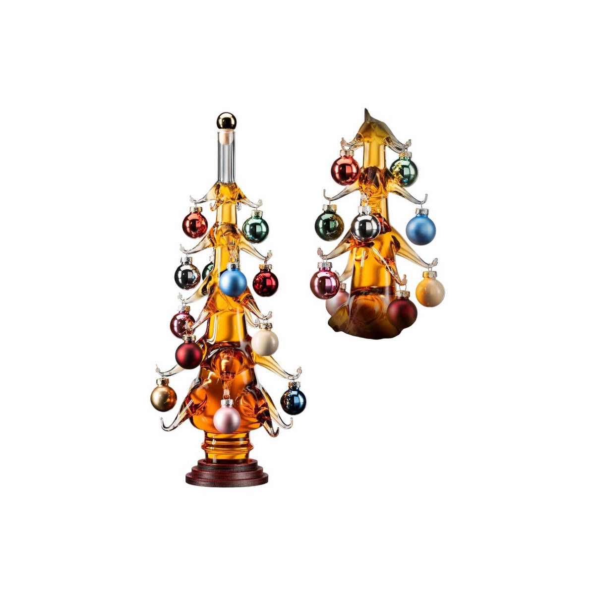 Distillerie Bonollo - Grappa Tete de Cuvee Capricci d'Arte Vetro Soffiato Magico Natale Albero di Natale 0,35 lt.