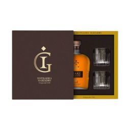Marzadro - Confezione Cristallo con Grappa Riserva di Amarone Giare + 2 Calici  0,70 lt.