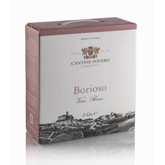 Cantine Povero - Bag In Box 5 lt. Vino Rosso da Uve Bonarda Borioso