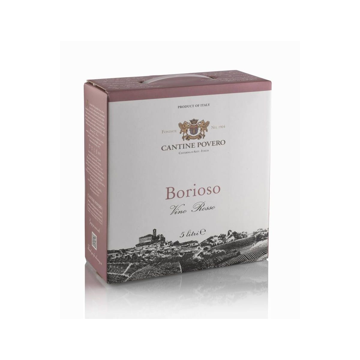 Cantine Povero - Bag In Box 5 lt. Vino Rosso da Uve Bonarda Borioso