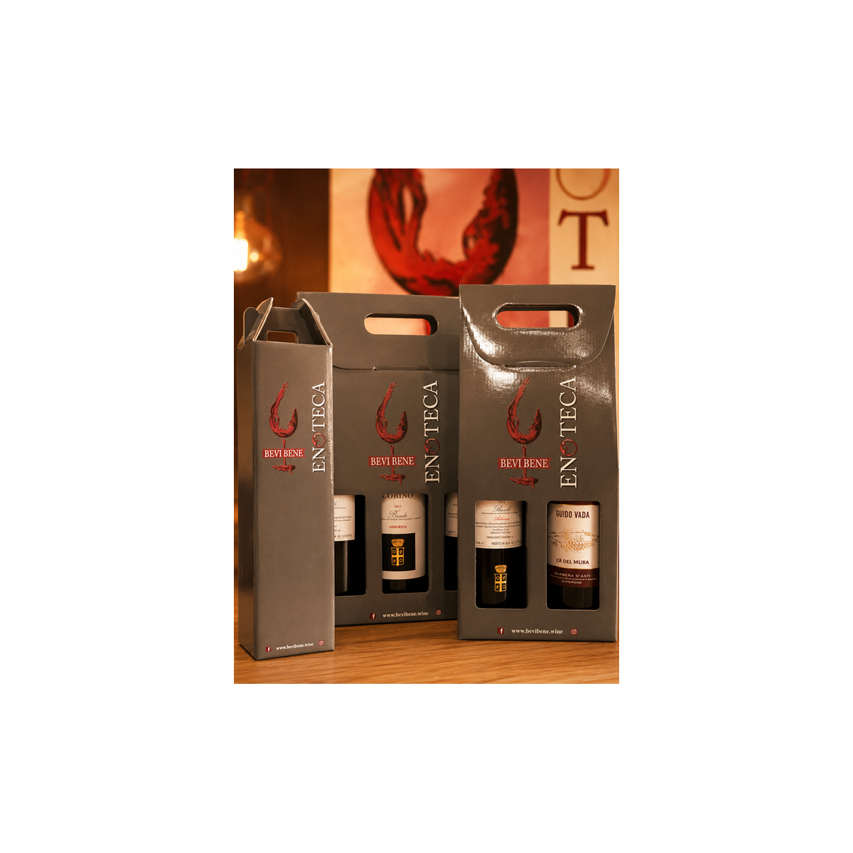 Box in Cartone Portabottiglie (diversi formati) - Enoteca Bevi Bene