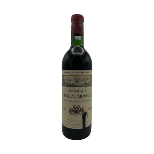 Vintage Bottle - Chateau Monseil Bordeaux 1968 0,75 lt. RUINED LABEL - COD. 11468