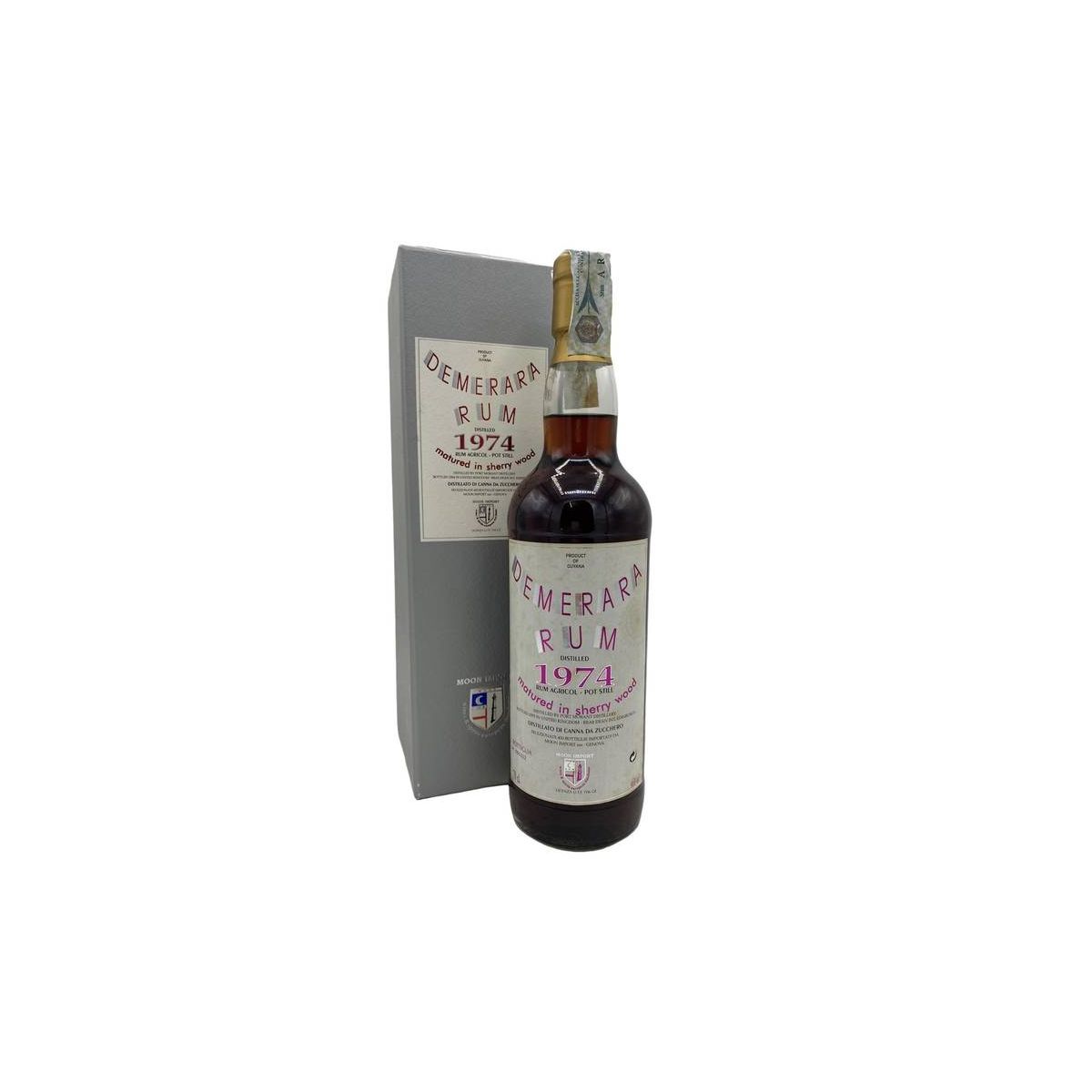 Port Morant Distillery - Demerara Rum 1974 Rum Agricol Pot Still Matured in Sherry Wood 0,70 lt. + Box