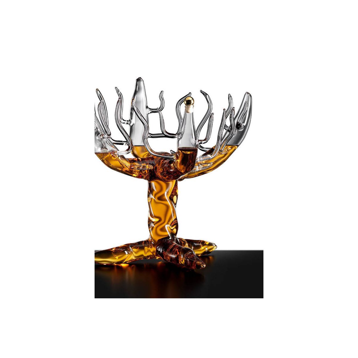 Distillerie Bonollo - Grappa OF di Amarone Capricci d'Arte Vetro Soffiato Grande Albero 3 lt.