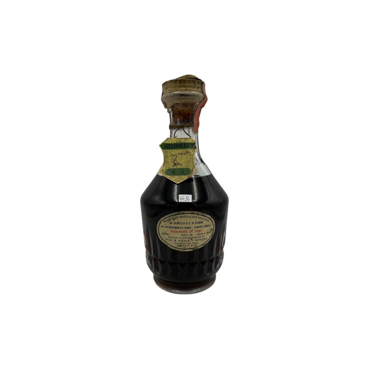 Jas Hennessy & co. - Cognac X.O. Decanter Baccarat Crystal 0,73 lt. WAX & VITALE - COD. 6636