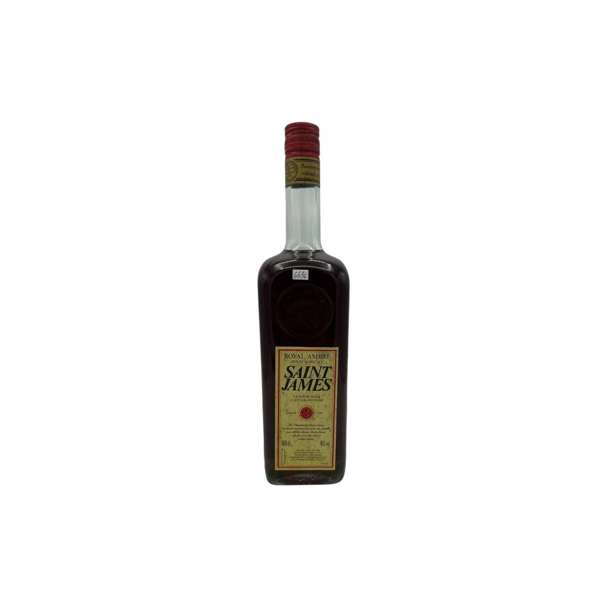 Saint James - Martinique Rhum Agricole Royal Ambré 1980s 1 lt. - COD. 6634