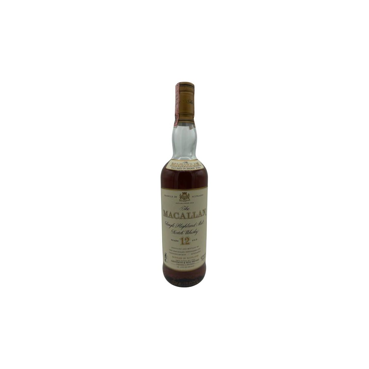 The Macallan - Single Highland Malt Scotch Whisky 12 y 0,70 lt. Giovinetti Import