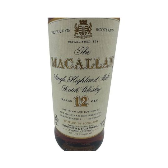 The Macallan - Single Highland Malt Scotch Whisky 12 y 0,70 lt. Giovinetti Import