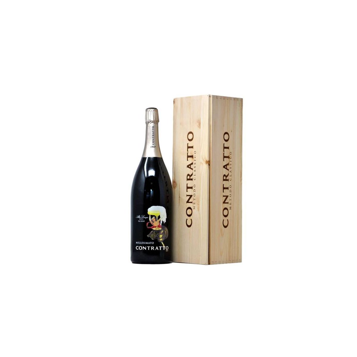 Contratto - Altalanga DOCG 2021 Pas Dosè 3 lt. JEROBOAM + Box Legno