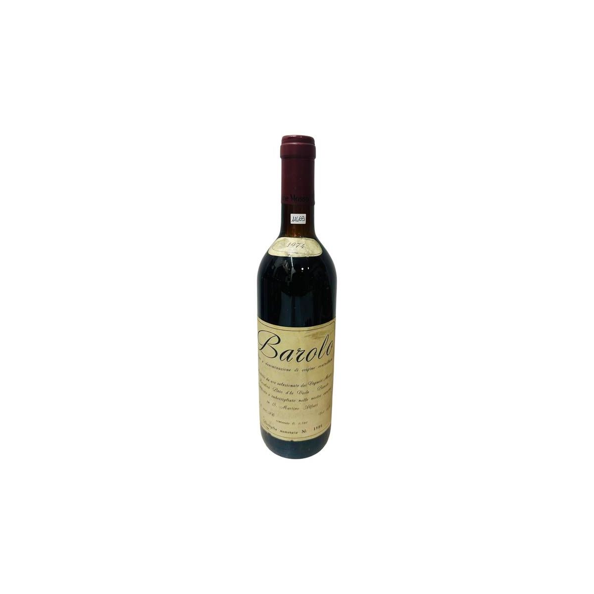 Vintage Bottle - Cantine Mosso Barolo DOC 1974 0,72 lt. - COD. 11469