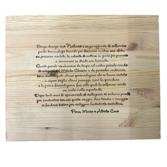 Cassetta Legno VUOTA Marcalberto Metodo Classico Nature