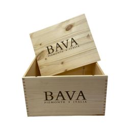 Cassetta Legno VUOTA Bava Barbera d'Asti Superiore Stradivario da 6 bottiglie
