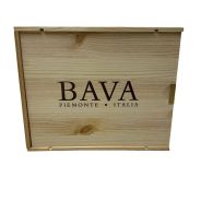 Cassetta Legno VUOTA Bava Barbera d'Asti Superiore Stradivario da 6 bottiglie