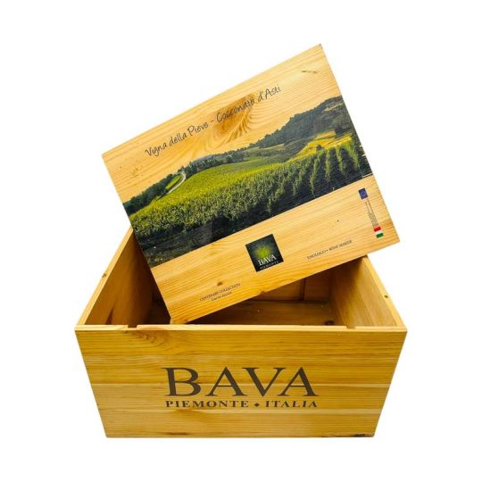 Cassetta Legno VUOTA Bava Vigna della Pieve Cocconato da 6 bottiglie