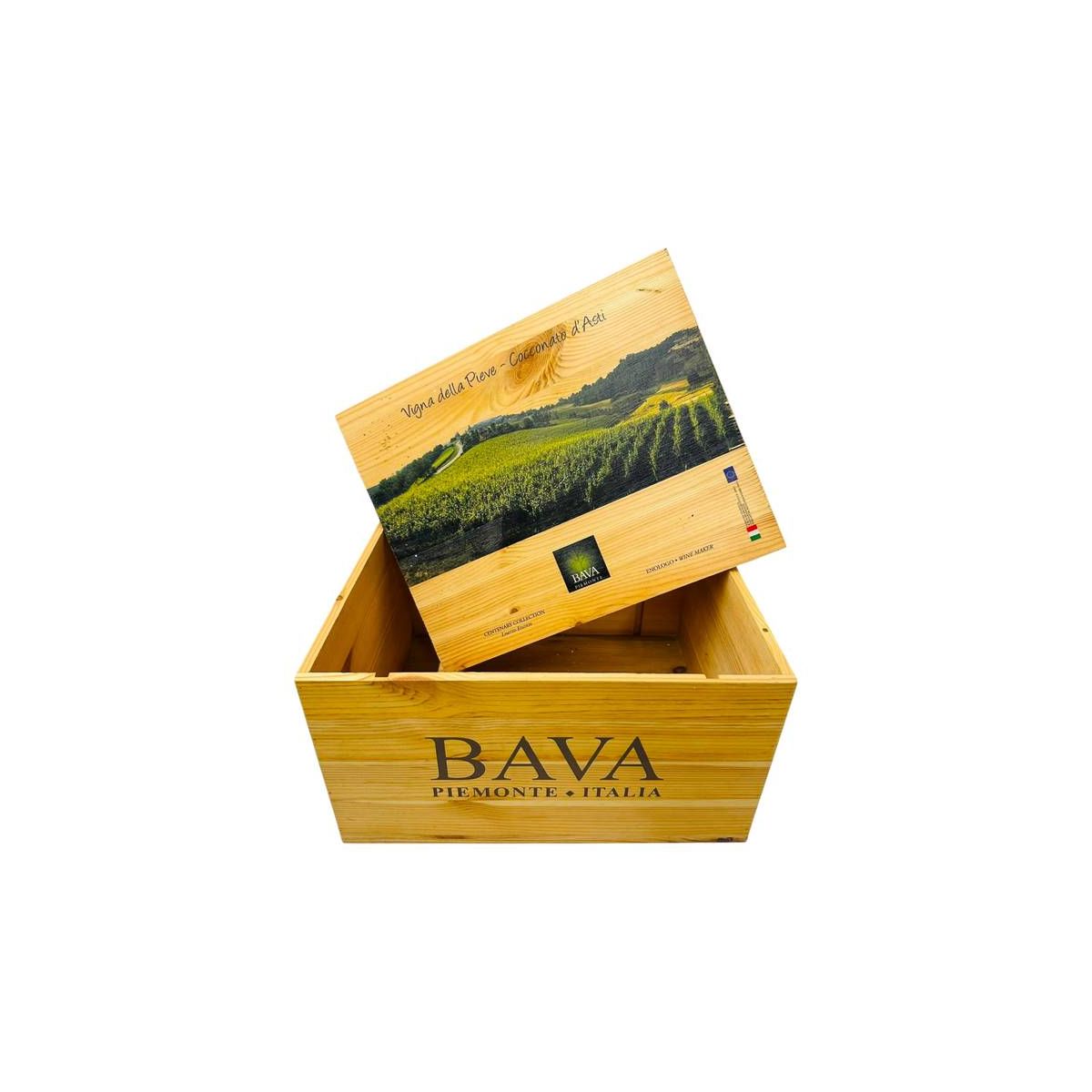 Cassetta Legno VUOTA Bava Vigna della Pieve Cocconato da 6 bottiglie