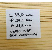 Cassetta Legno VUOTA Coppo Chardonnay Riserva della Famiglia da 3 bottiglie