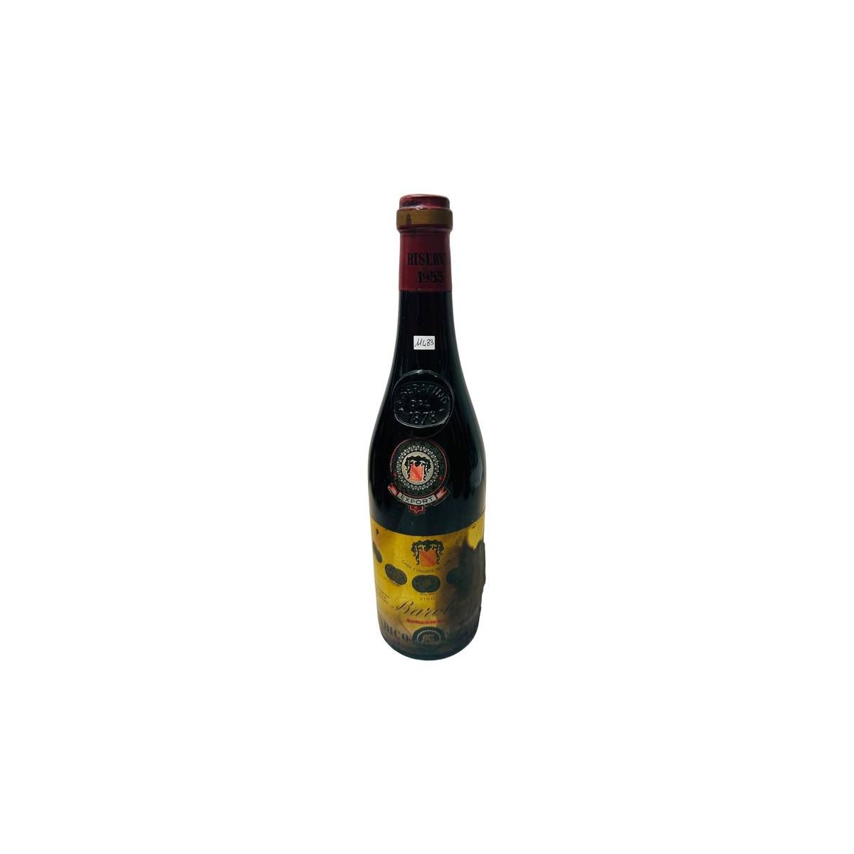 Vintage Bottle - Enrico Serafino Barolo Riserva 1955 0,70 lt. RUINED LABEL - COD. 11483