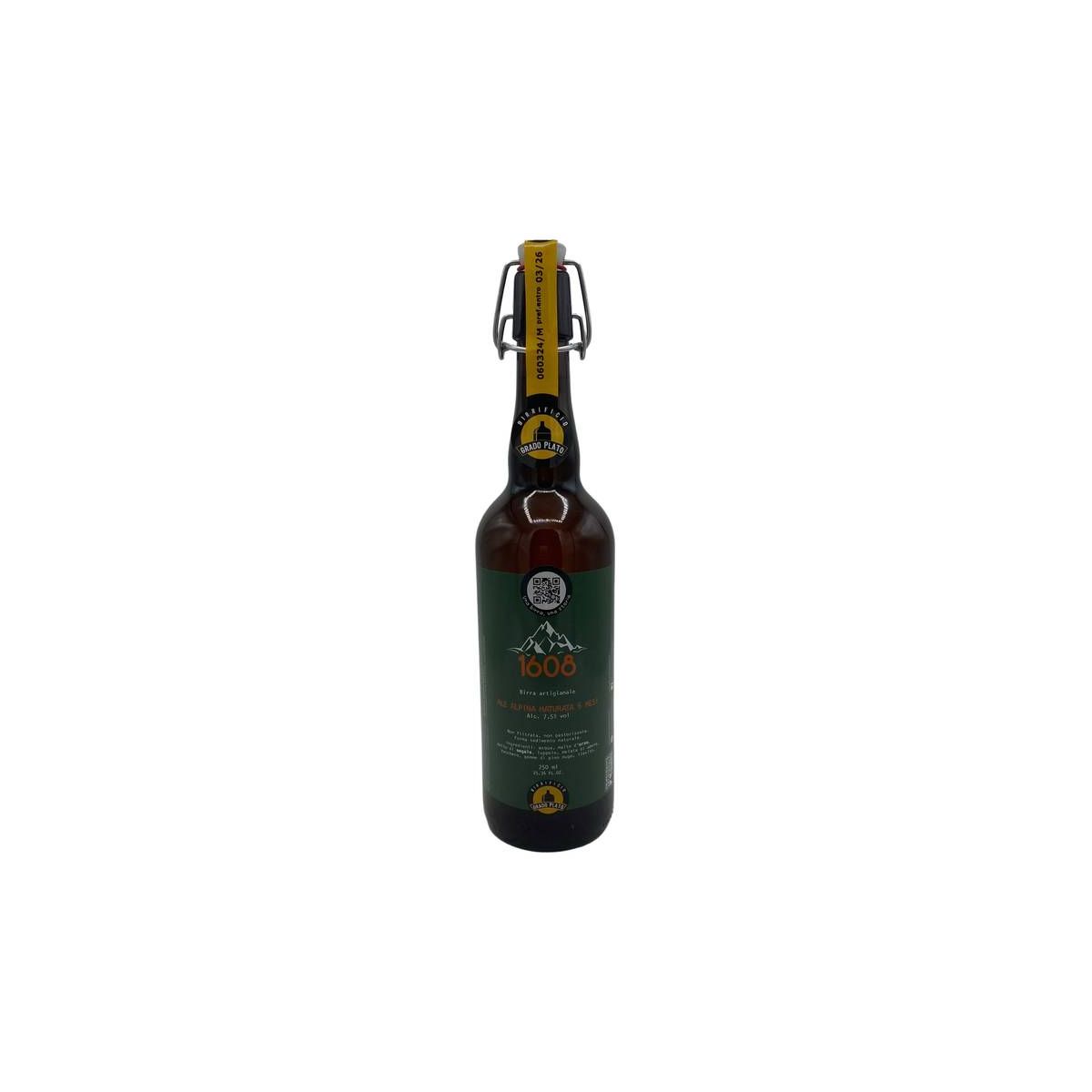 Birrificio Grado Plato - Birra Artigianale Ale Alpina maturata 6 mesi 1608 0,75 lt.