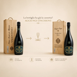 Incisione Laser Personalizzata su Cassetta in Legno già inclusa nel prodotto - Enoteca Bevi Bene