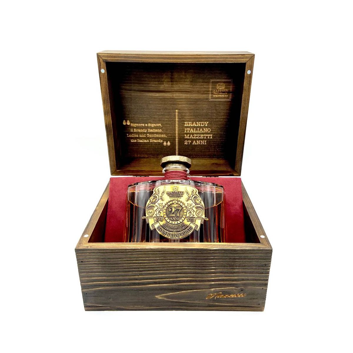 Mazzetti d'Altavilla - Brandy 27 anni 0,70 lt. + Cassa Legno