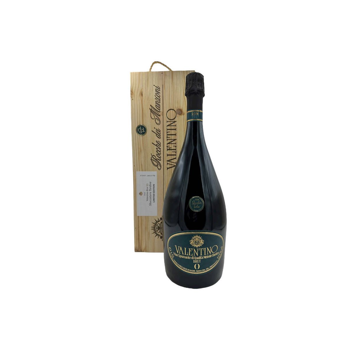 Podere Rocche dei Manzoni - Metodo Classico Valentino Brut Zero Sboccatura Tardiva 2007 1,5 lt. MAGNUM + Box Legno