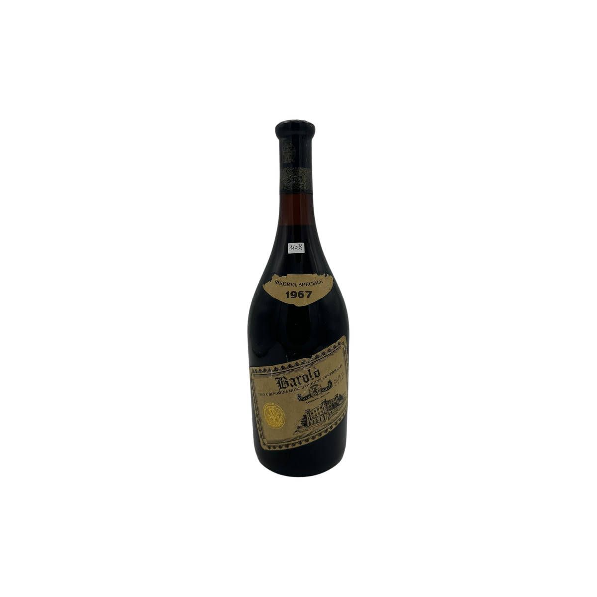 Vintage Bottle - Cantine Duca d'Asti Barolo Riserva DOC 1967 0,72 lt. RUINED LABEL - COD. 11033