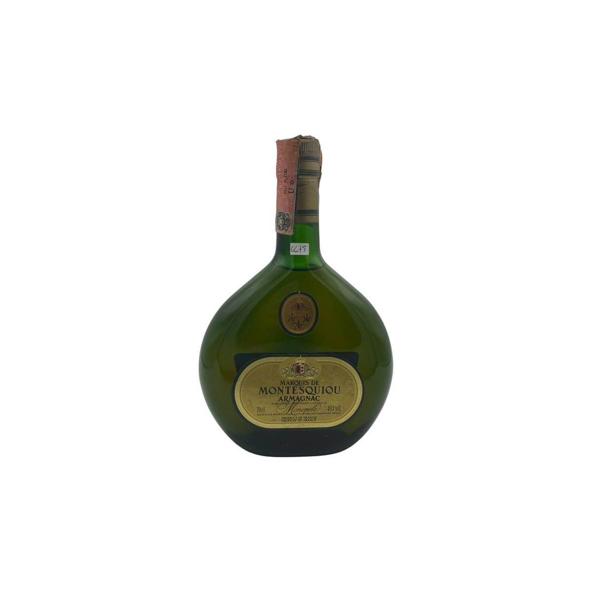 Vintage Bottle - Marquis de Montesquiou Armagnac Monopole 0,70 lt. (old version) - COD. 6675
