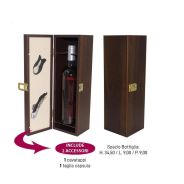 Cassetta in Legno con Accessori per Bottiglia di Vino