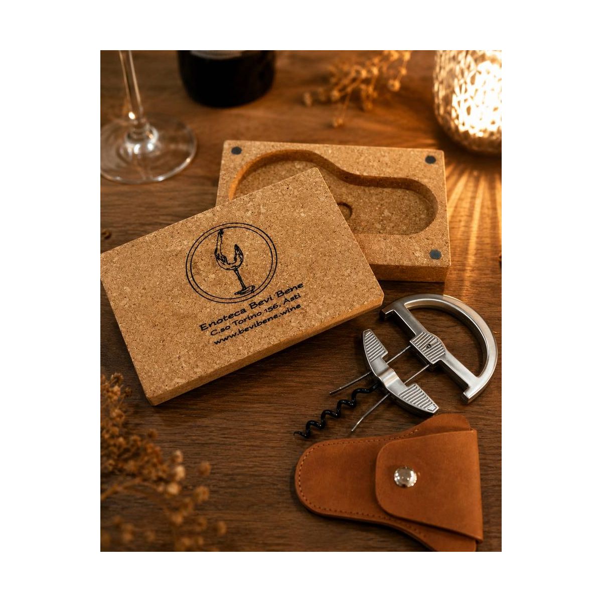 Cavatappi Lamellare Professionale 2 in 1 con Spirale e Lamelle - Incisione Laser Gratuita - Enoteca Bevi Bene