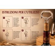 Cavatappi Lamellare Professionale 2 in 1 con Spirale e Lamelle - Incisione Laser Gratuita - Enoteca Bevi Bene