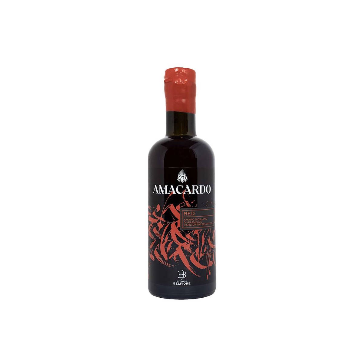 Distilleria Belfiore - Amaro Siciliano di Arancia e Carciofino Selvatico Amacardo Red 0,50 lt. - Enoteca Bevi Bene