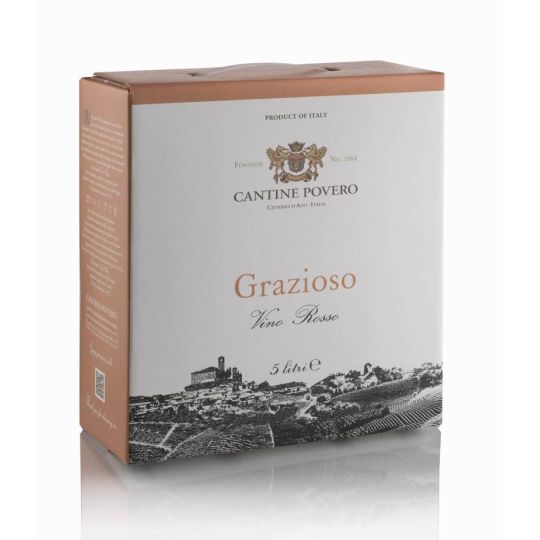 Cantine Povero - Bag In Box 5 lt. Vino Rosso da Uve Grignolino Grazioso