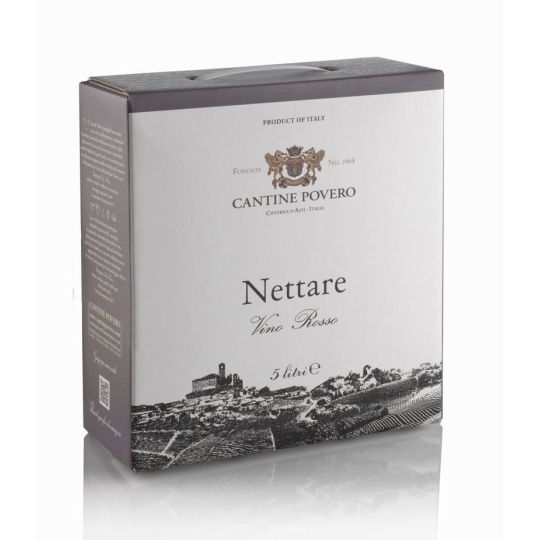 Cantine Povero - Bag In Box 5 lt. Vino Rosso da Uve Nebbiolo Nettare
