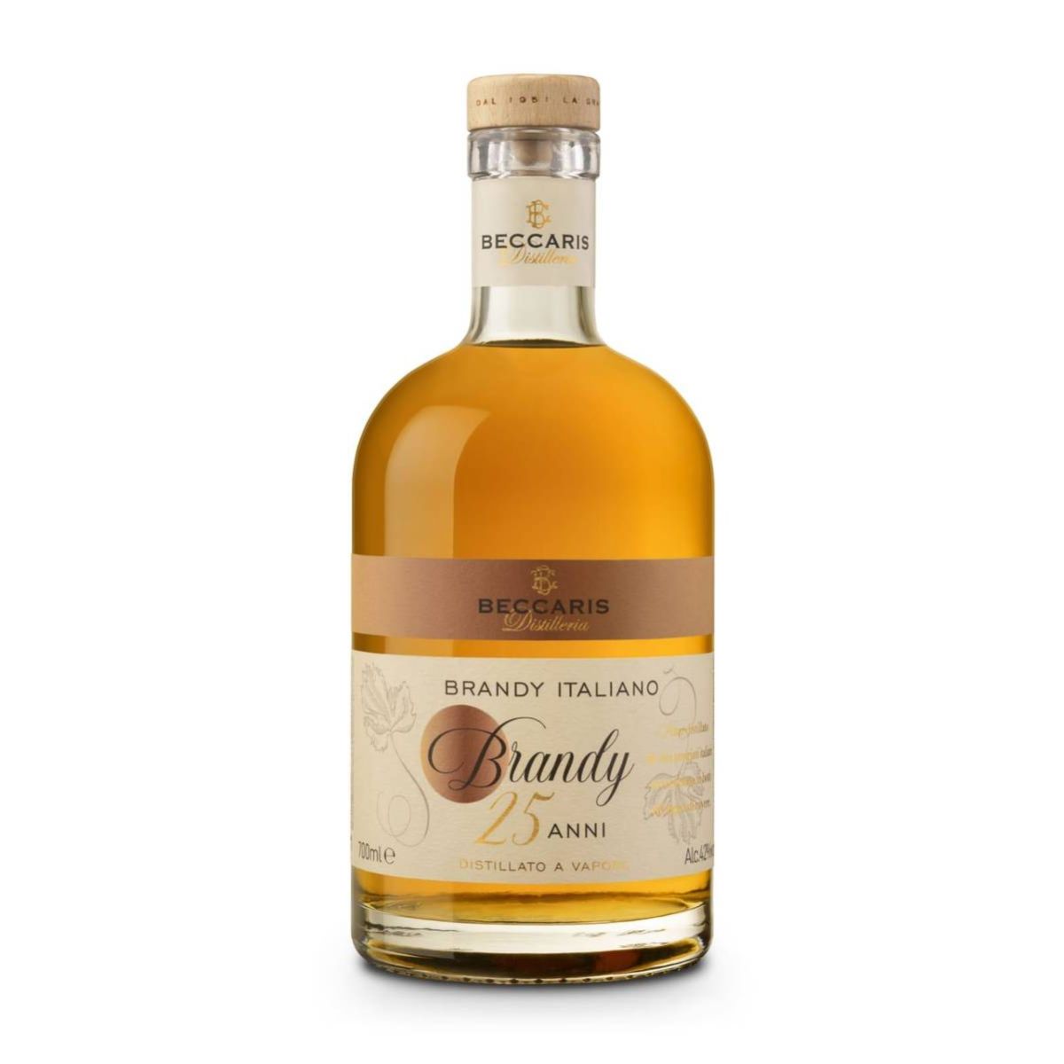 Beccaris - Brandy 25 Anni Distillato a Vapore 0,70 lt. - Enoteca Bevi Bene