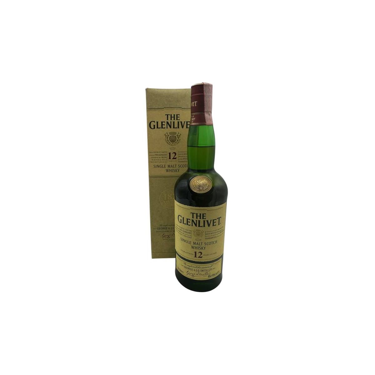 The Glenlivet - Single Malt Scotch Whisky 12 y 0,70 lt. + Box Ramazzotti Import (old version)