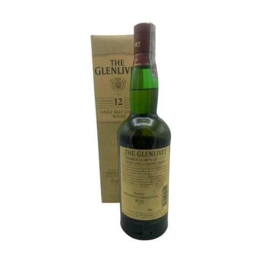 The Glenlivet - Single Malt Scotch Whisky 12 y 0,70 lt. + Box Ramazzotti Import (old version)