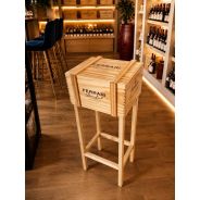Tavolino Artigianale in Legno Realizzato con Cassetta da Vino - Enoteca Bevi Bene