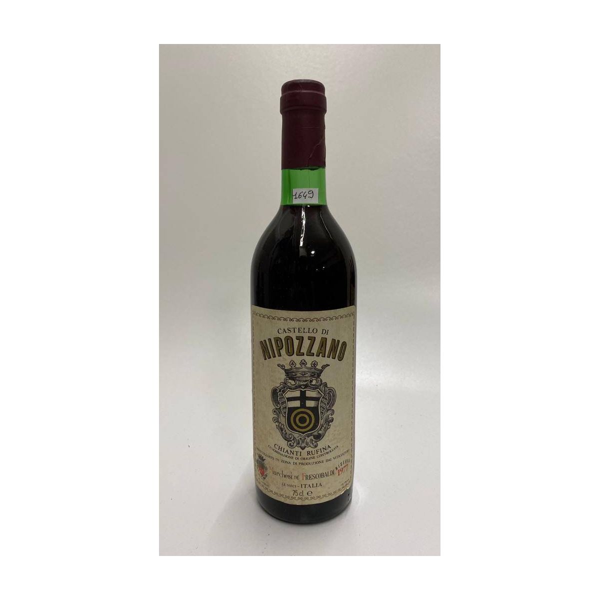 Vintage Bottle - Marchesi de Frescobaldi Chianti Rufina Castello di Nipozzano Riserva 1977 0,75 lt. - COD. 1649