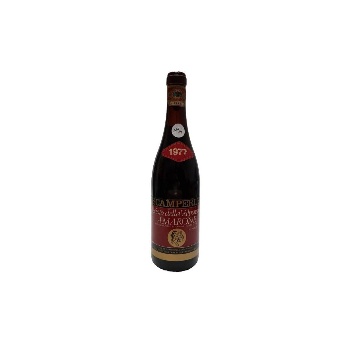 Vintage Bottle - Casa Vinicola F.lli Scamperle Amarone Classico Recioto della Valpolicella DOC 1977 0,75 lt. - COD. 1194