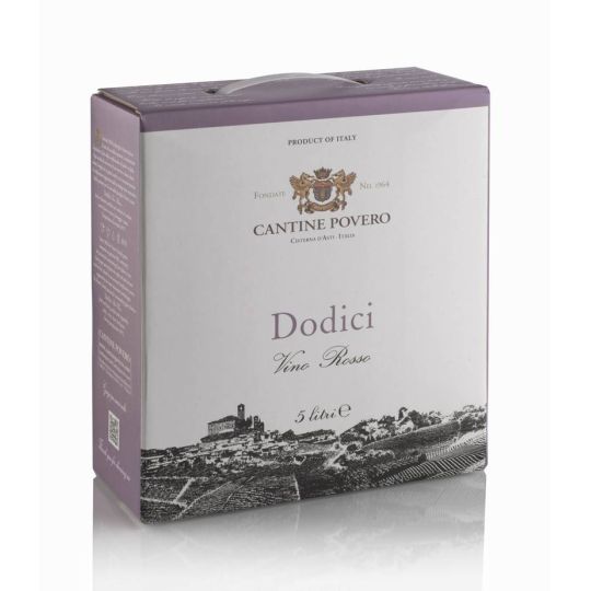 Cantine Povero - Bag In Box 5 lt. Vino Rosso da Uve Barbera Dodici