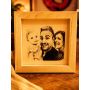 Quadretto Personalizzato in Legno 15x15 cm con Incisione Laser da Foto