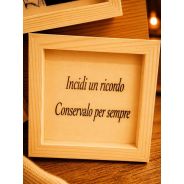 Quadretto Personalizzato in Legno 15x15 cm con Incisione Laser da Foto