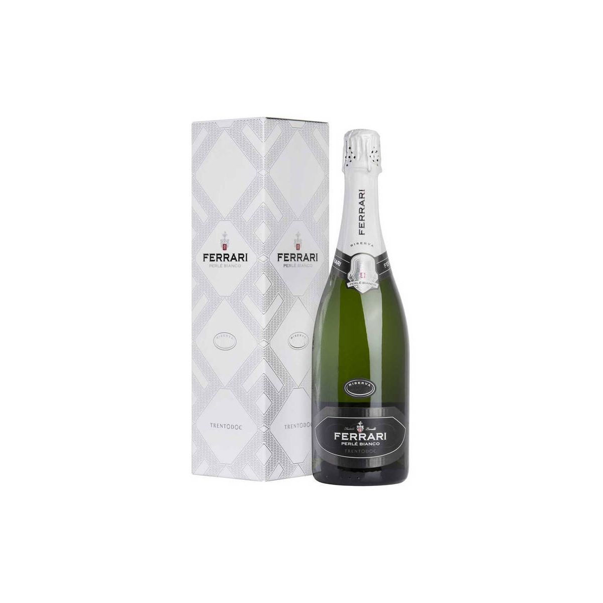 Ferrari - Trento DOC Perlè Bianco Riserva 2016 Brut 0,75 lt. + Box - Enoteca Bevi Bene