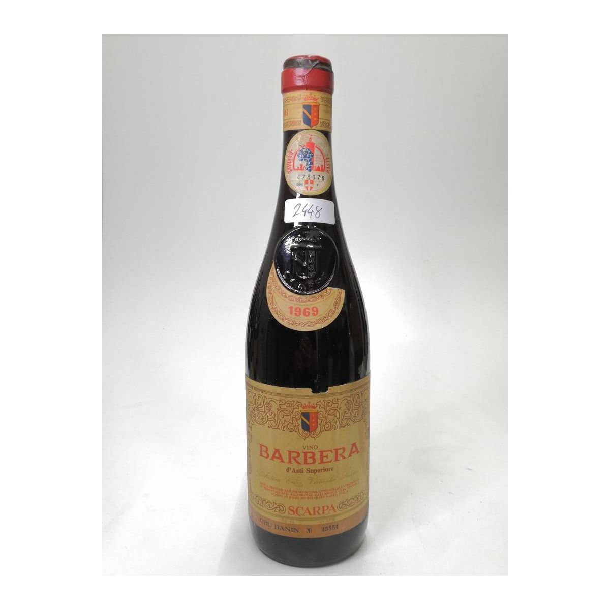Vintage Bottle - Scarpa Barbera d'Asti Superiore DOC Cru Banin 1969 0,75 lt. - COD. 2448