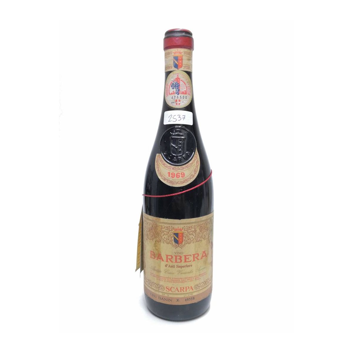 Vintage Bottle - Scarpa Barbera d'Asti Superiore DOC Cru Banin 1969 0,75 lt. - COD. 2537