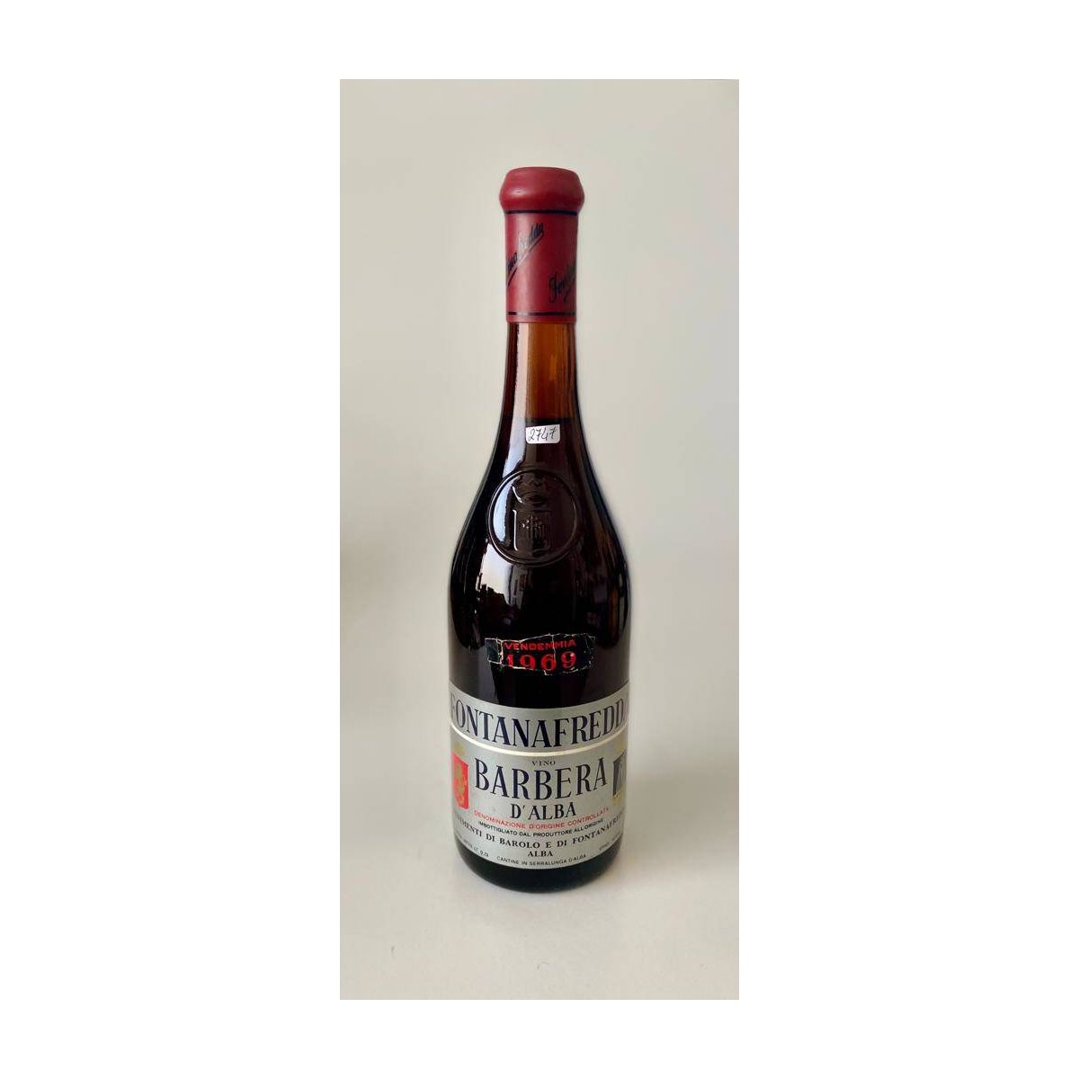 Vintage Bottle - Fontanafredda Barbera d'Alba DOC 1969 0,75 lt. - COD. 2747 - Enoteca Bevi Bene