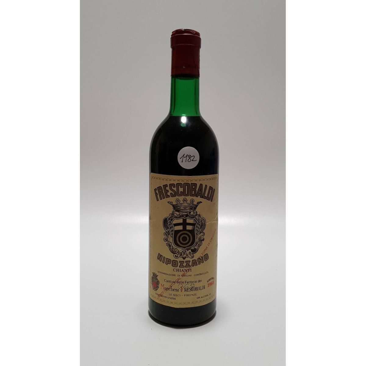 Vintage Bottle - Marchesi De Frescobaldi Chianti Nipozzano 1968 0,72 lt. - COD. 1182  - Enoteca Bevi Bene