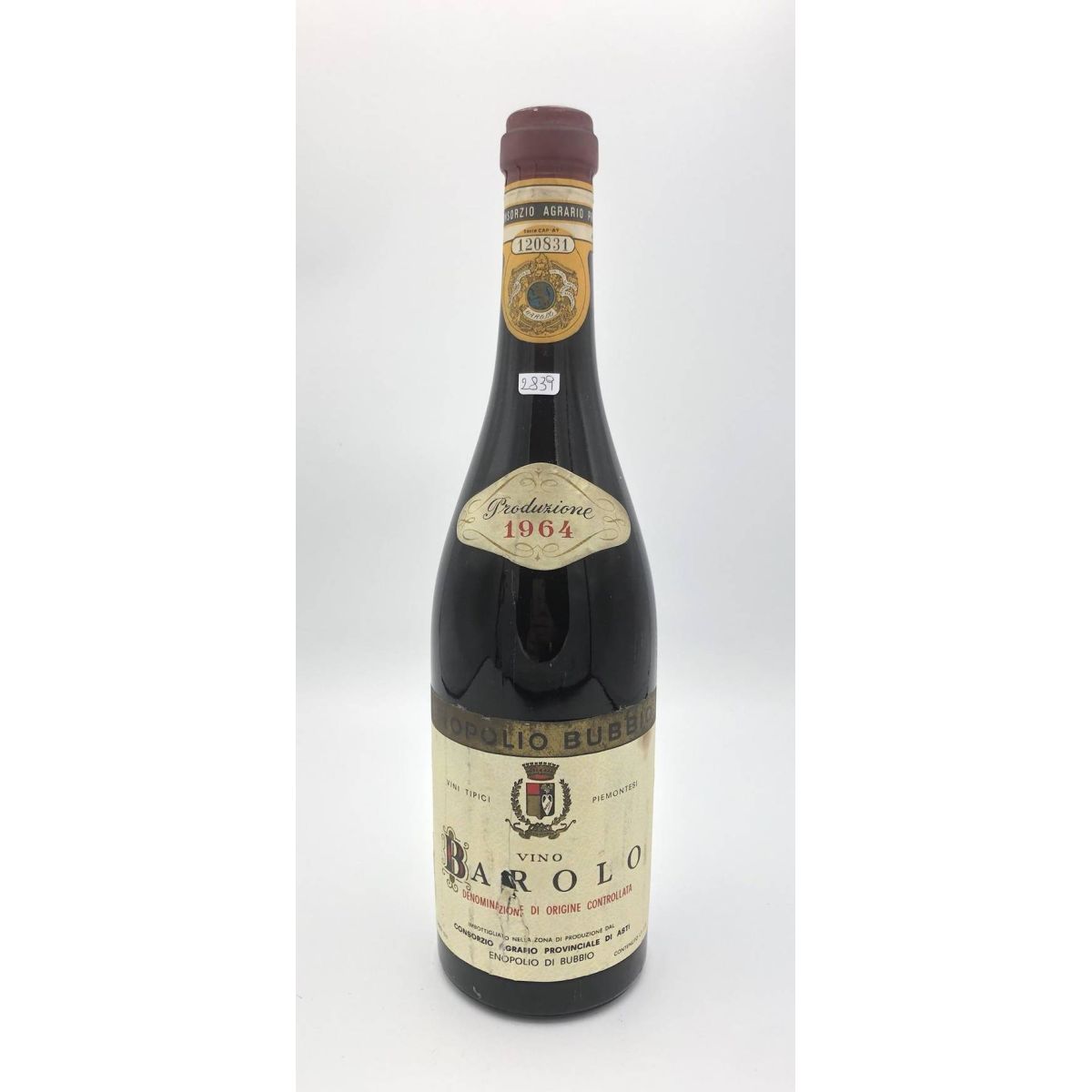 Vintage Bottle - Consorzio Agrario Provinciale di Asti Barolo DOC 1964 0,72 lt. - COD. 2839